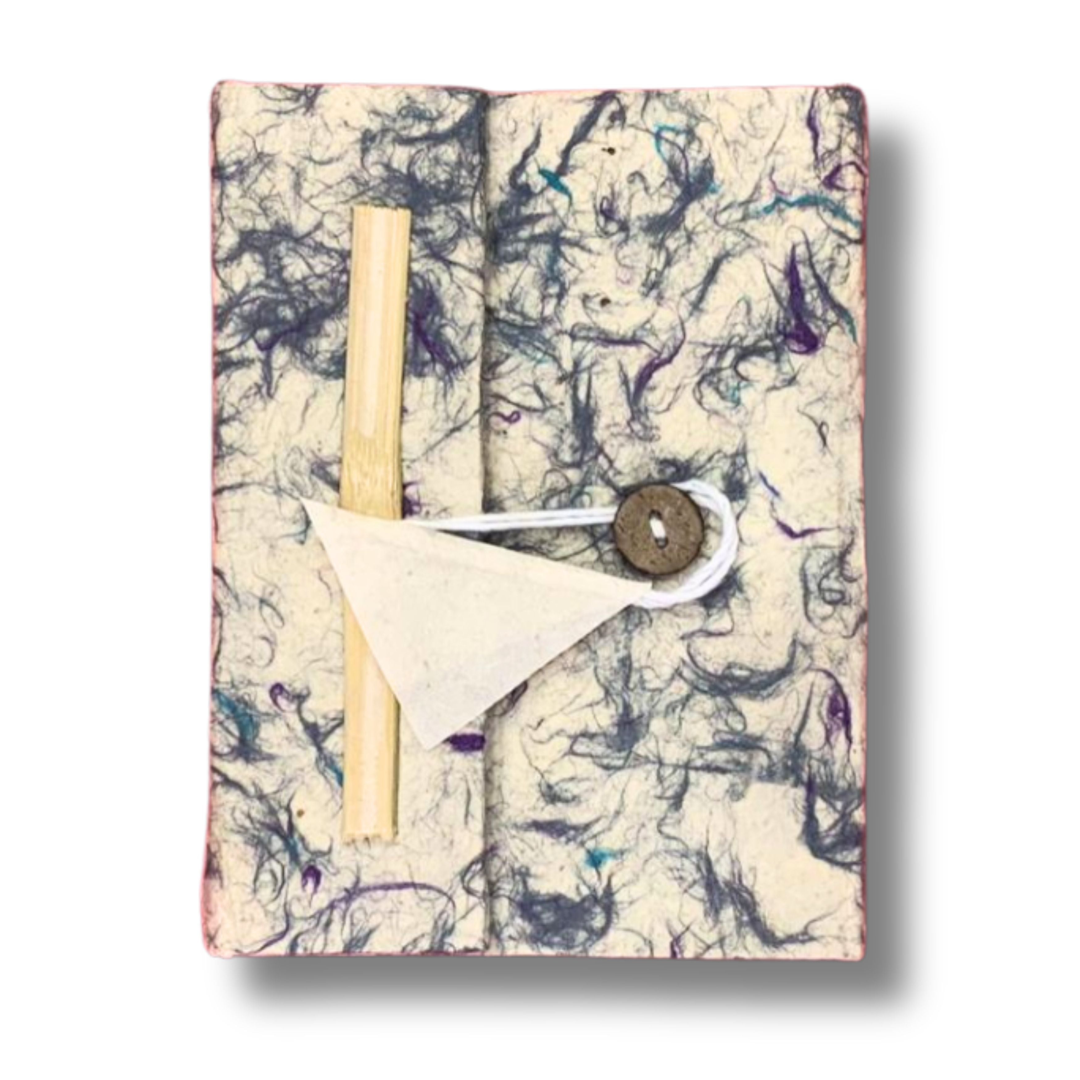 Lrg Lokta Mixed Blue Cotton Journal