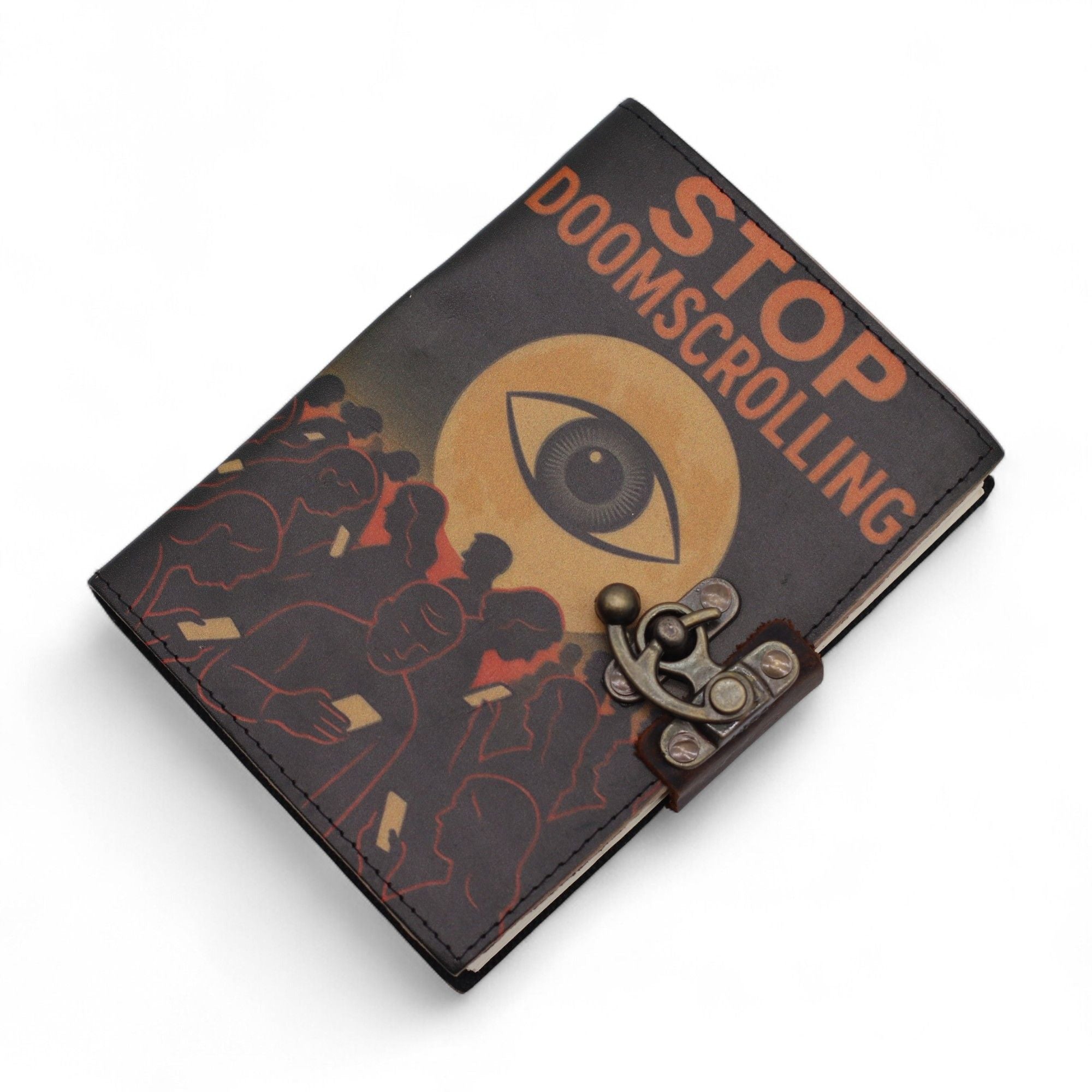 Leather Printed Journal – Stop Doom Scrolling