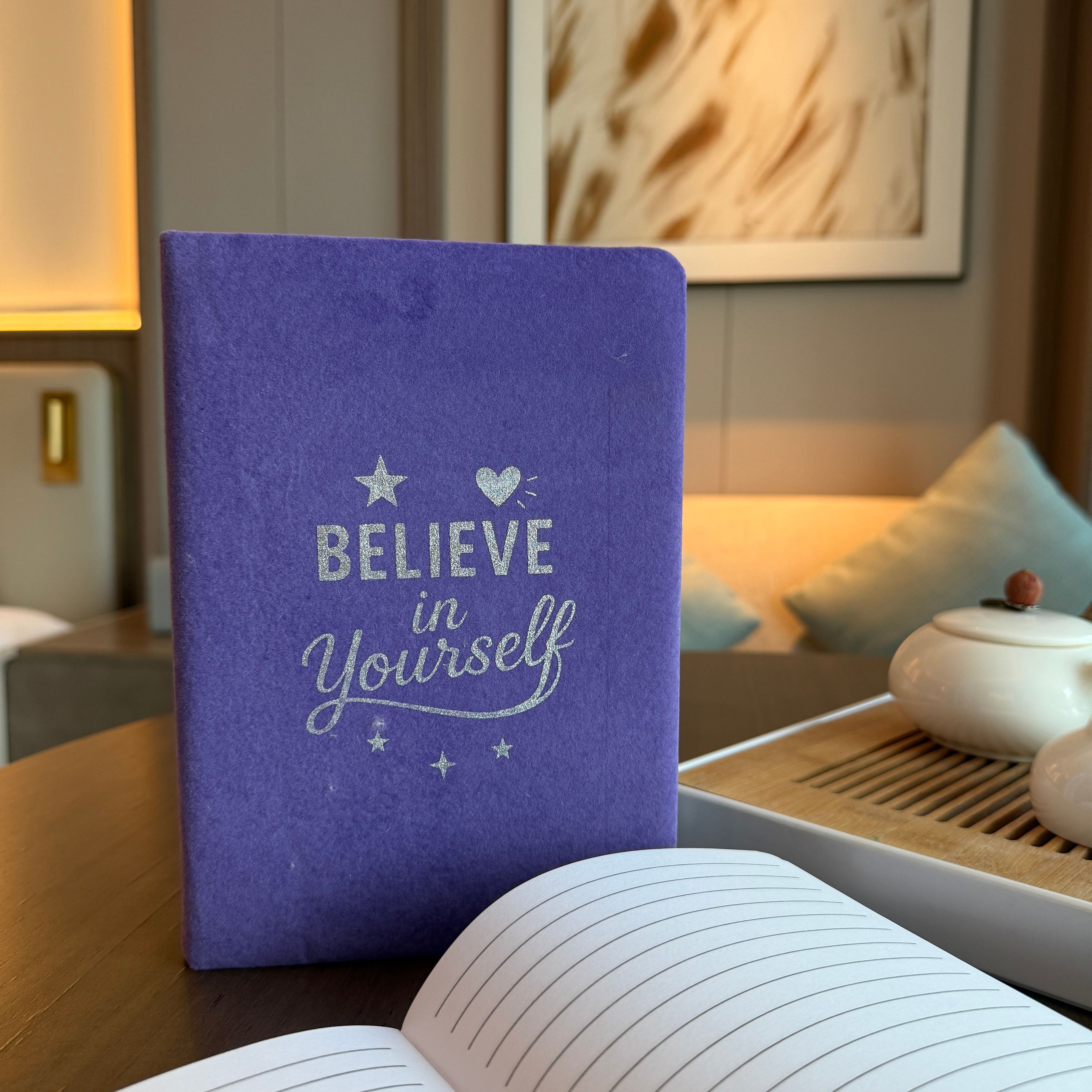 Lavender Velvet Journal - 80 pages - Believe Yourself
