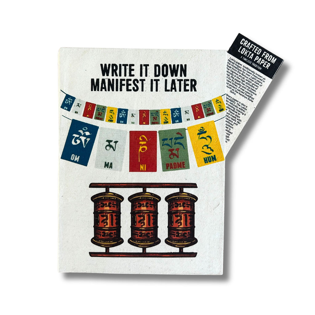 Lrg Lokta Inspiration Journal - Write it Down - inc bookmark