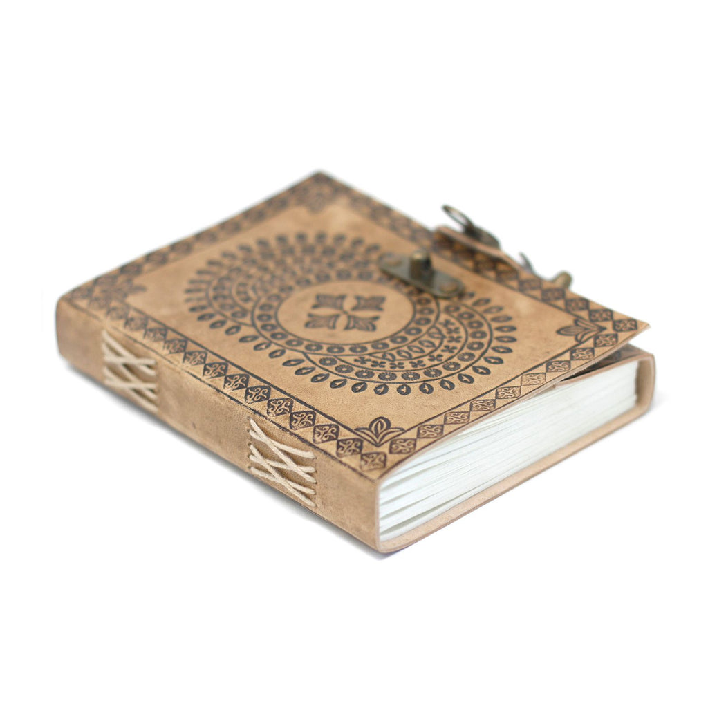 Leather Blue Mandala Journal