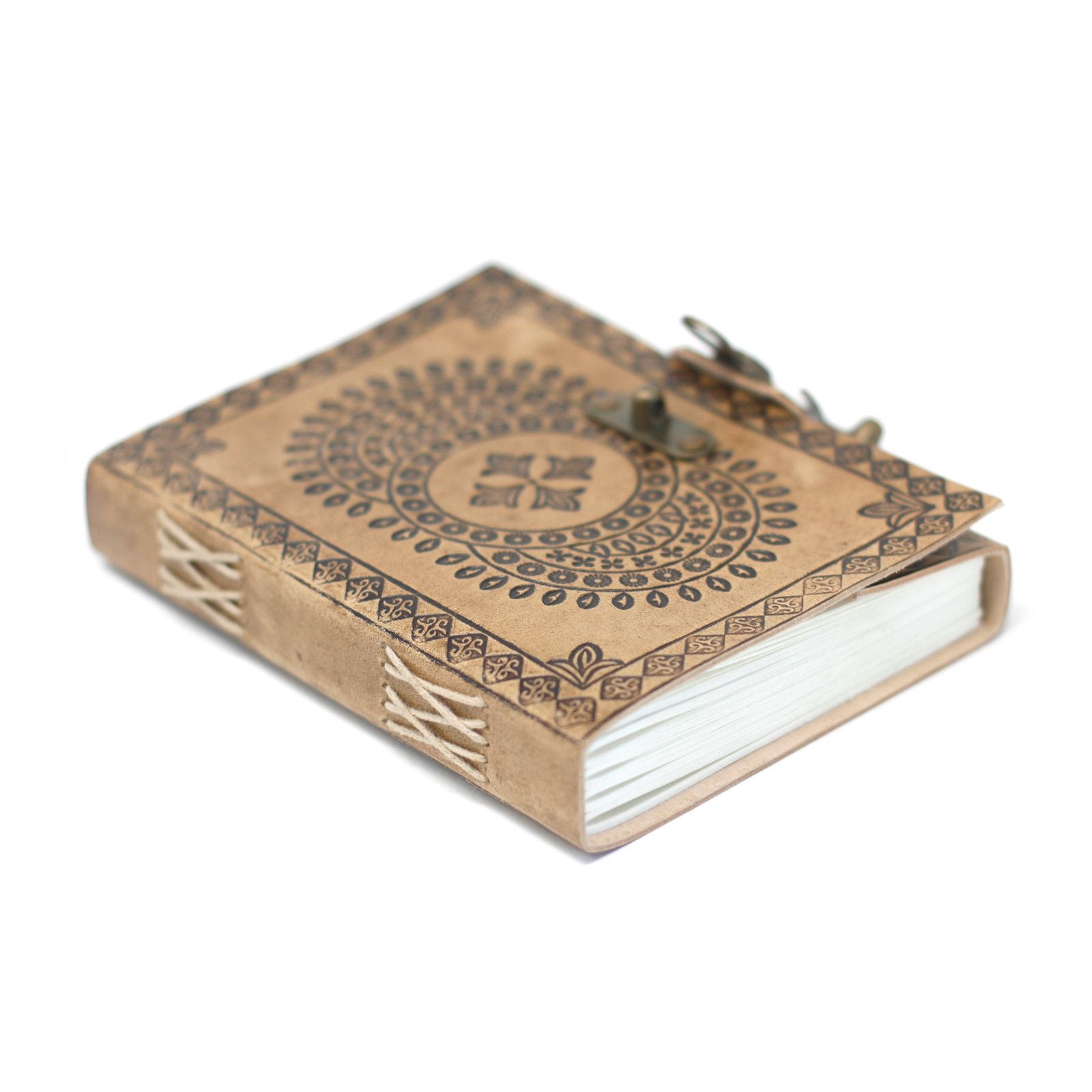 Leather Blue Mandala Journal