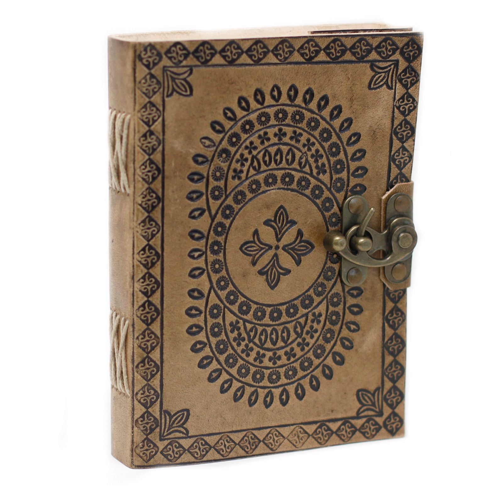 Leather Blue Mandala Journal