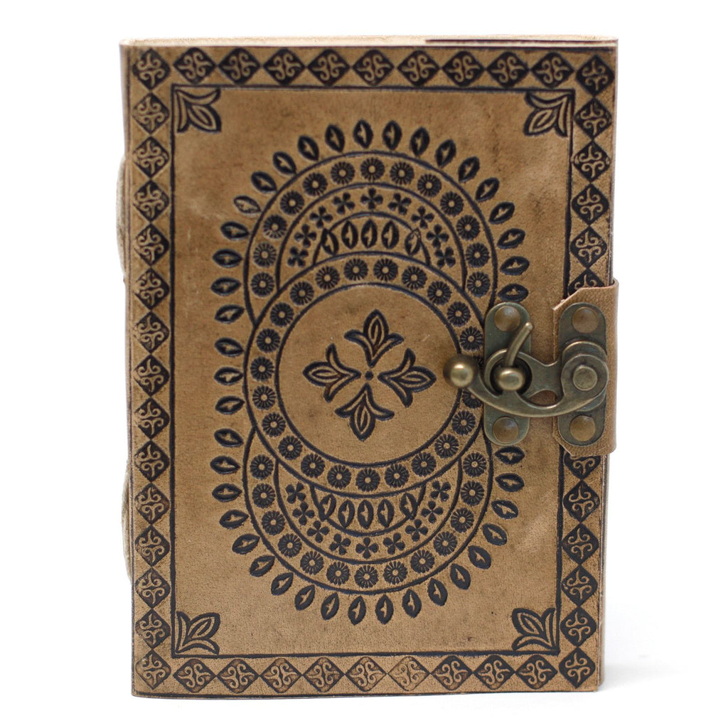 Leather Blue Mandala Journal