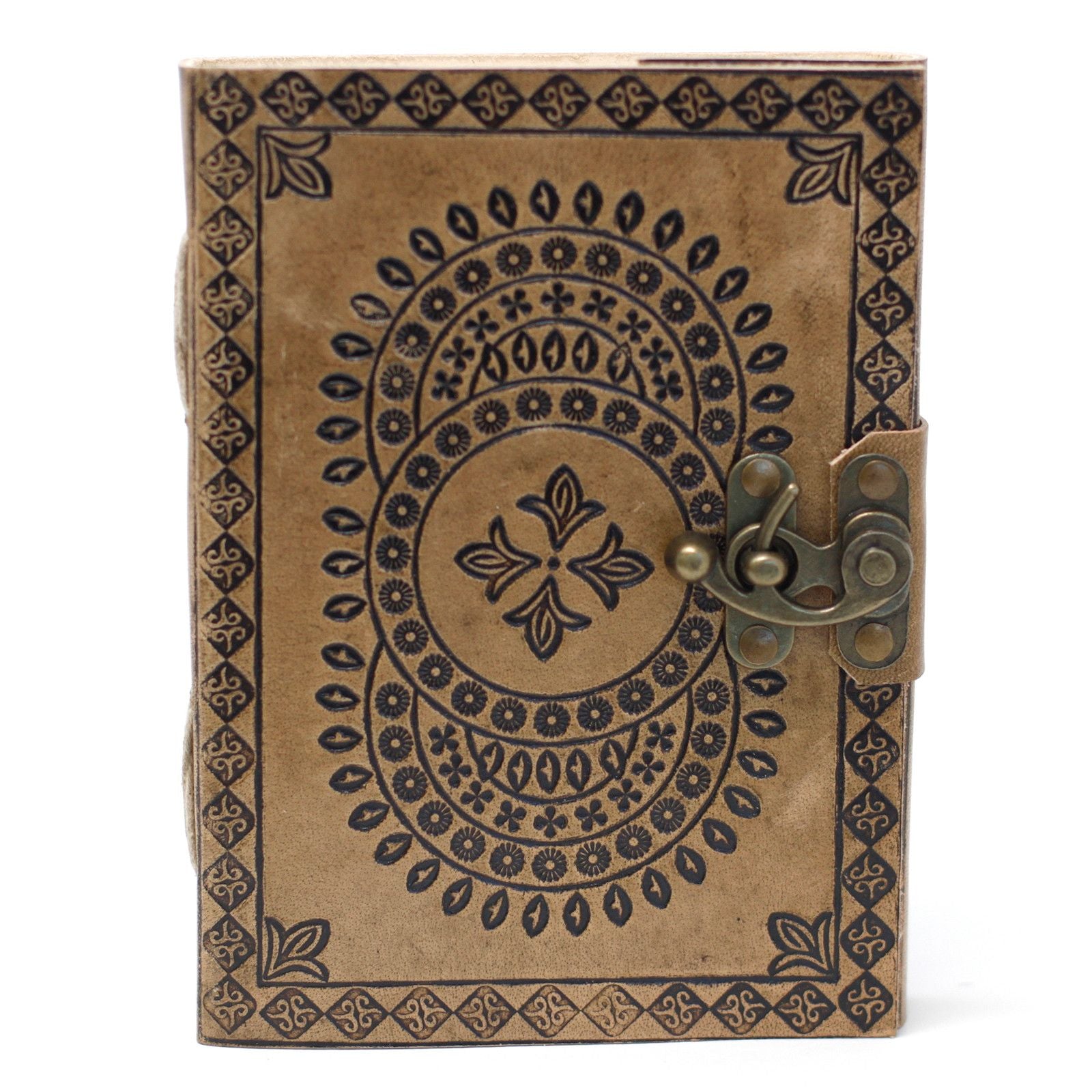 Leather Blue Mandala Journal