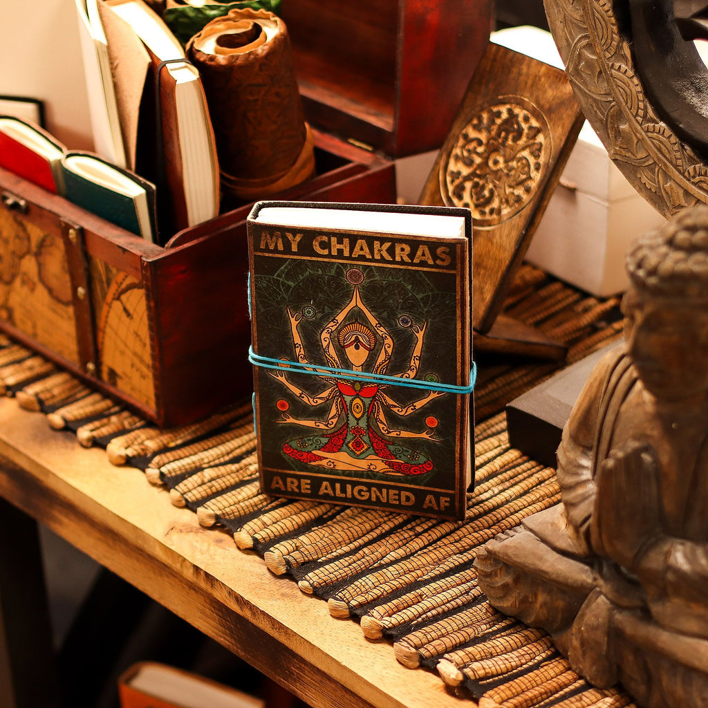 Leather Printed Journal – My Chakras Are Aligned AF