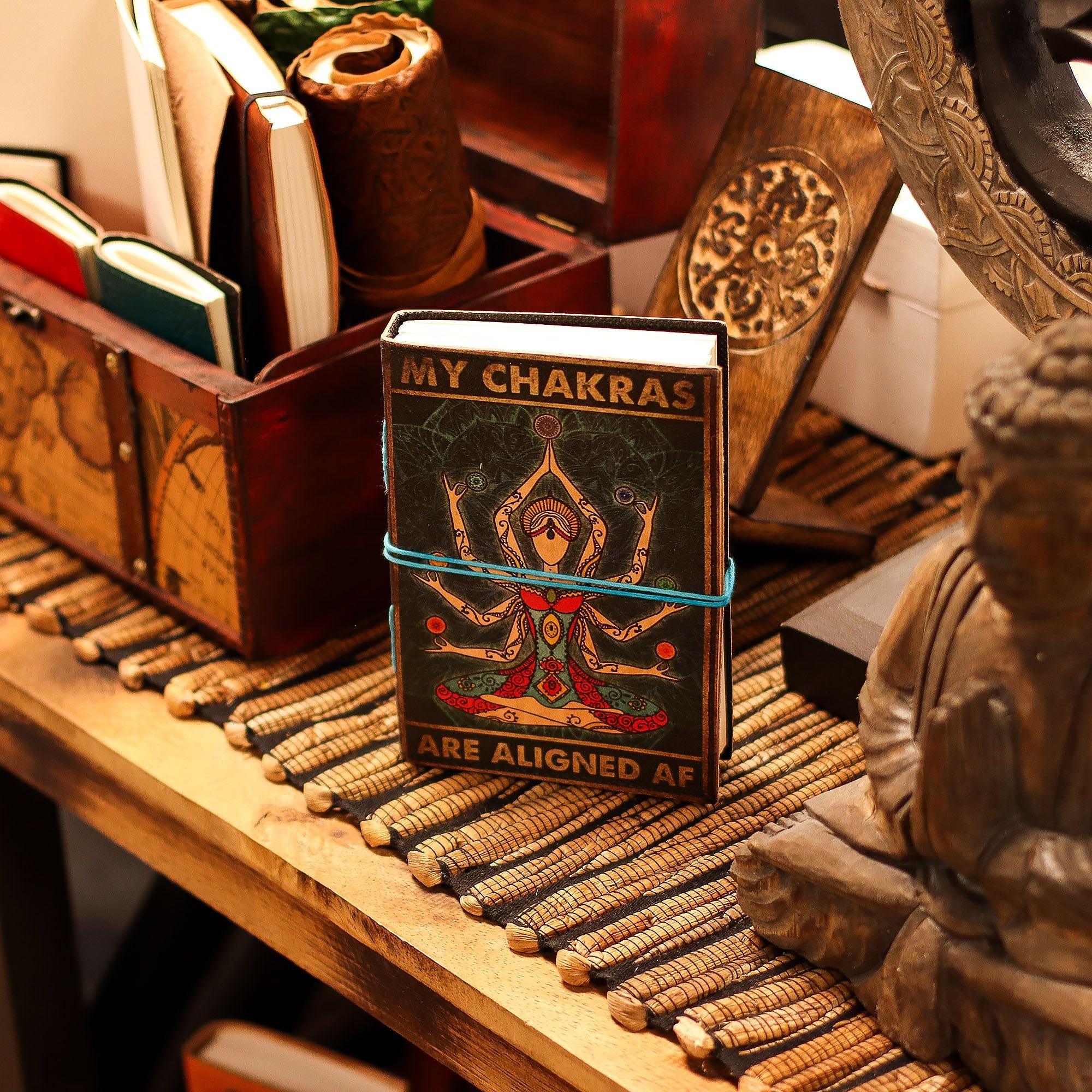 Leather Printed Journal – My Chakras Are Aligned AF