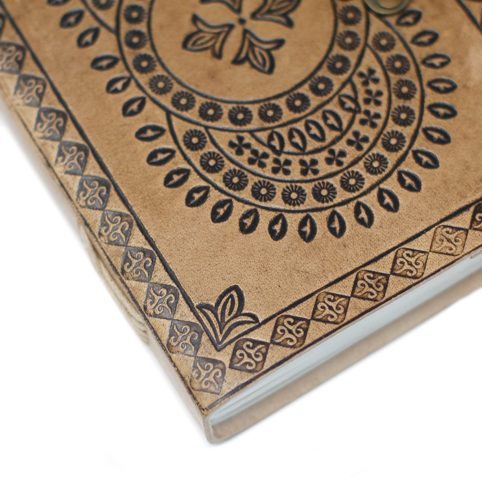 Leather Blue Mandala Journal