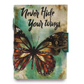 Leather "Never Hide Your Wings" Deckle-edge Journal