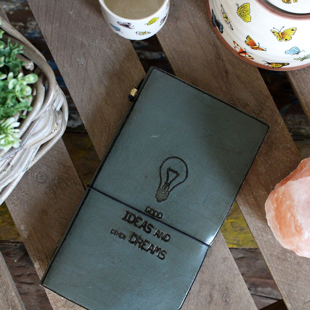 Handmade Leather Journal - My Little Black Book - Black