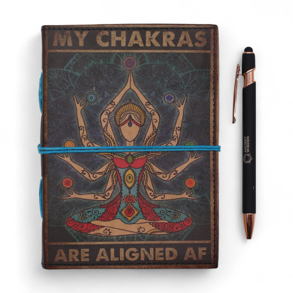 Leather Printed Journal – My Chakras Are Aligned AF