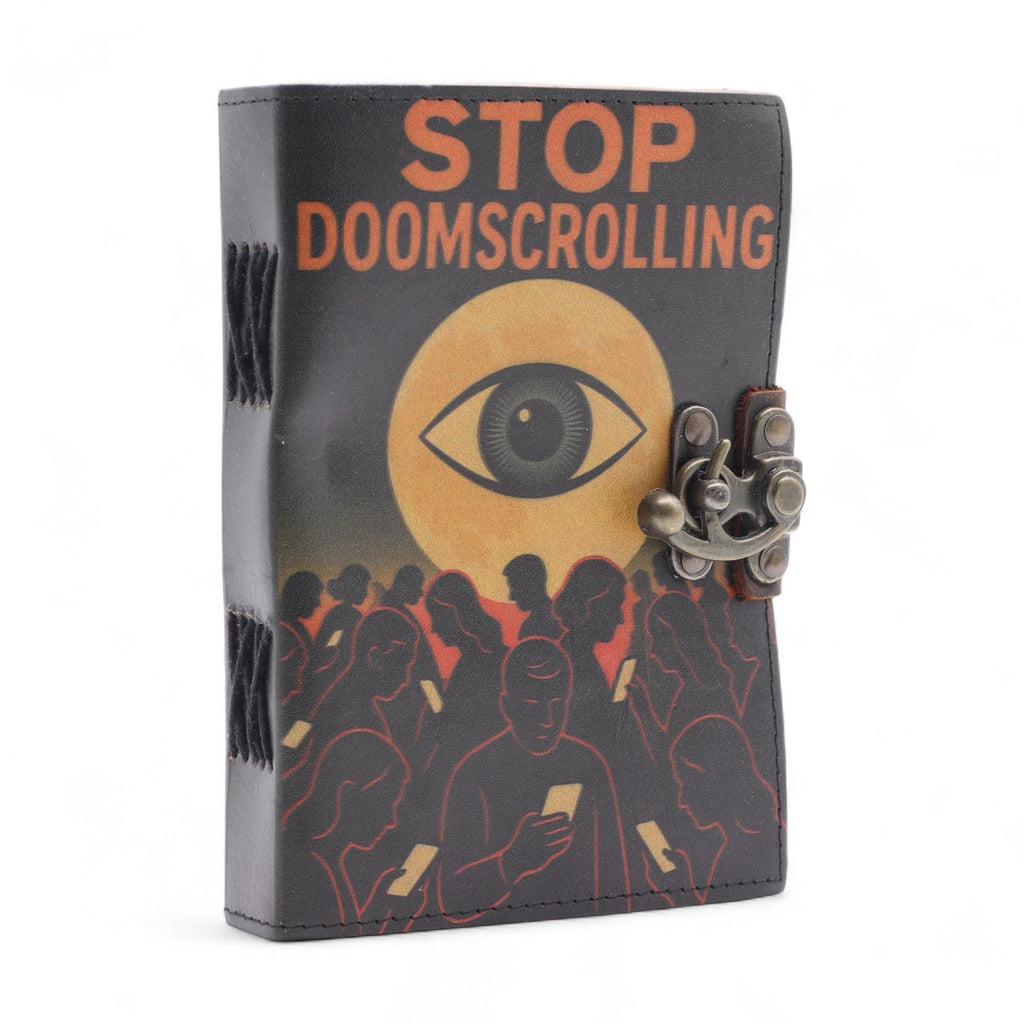 Leather Printed Journal – Stop Doom Scrolling