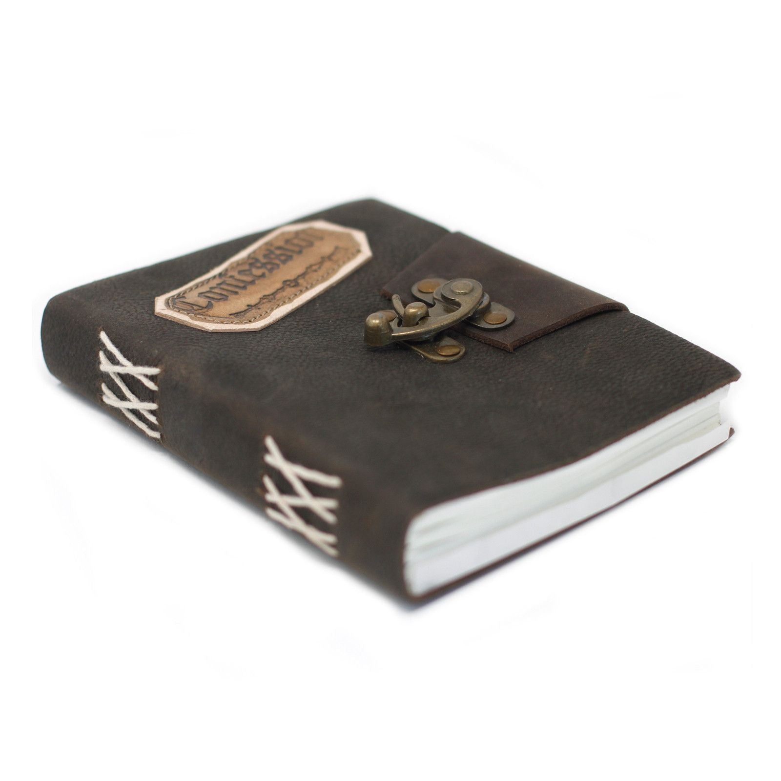 Leather Black Confessions with Lock (7x5")