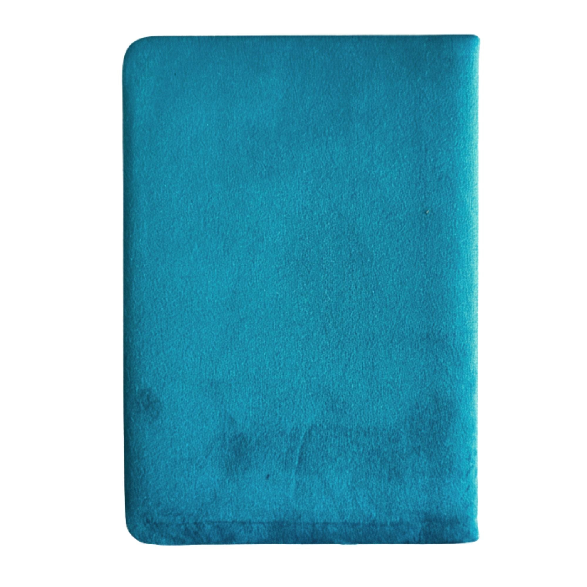 Light Blue Velvet Notebook - 80 pages - Embrace The Journey