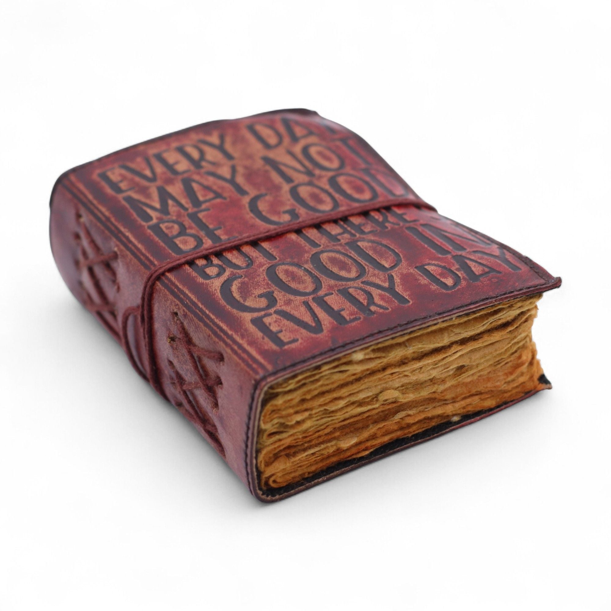 Fat Deckled Edge Leather Journal – Every Day May Not Be Good