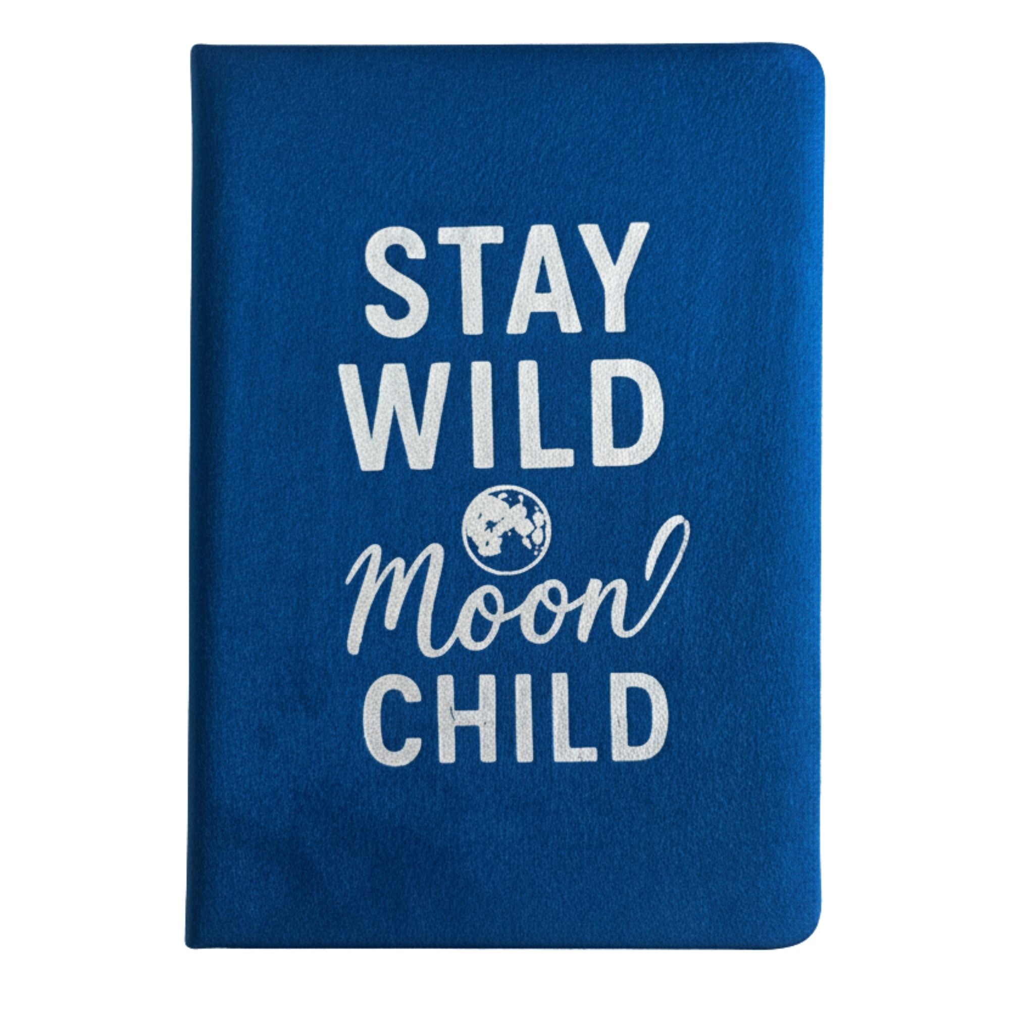 Dark Blue Velvet Journal - 80 pages - Stay Wild Moon Child