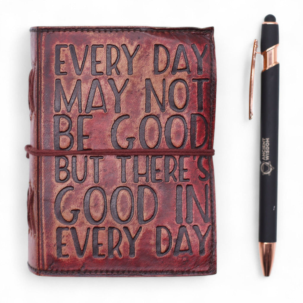 Fat Deckled Edge Leather Journal – Every Day May Not Be Good