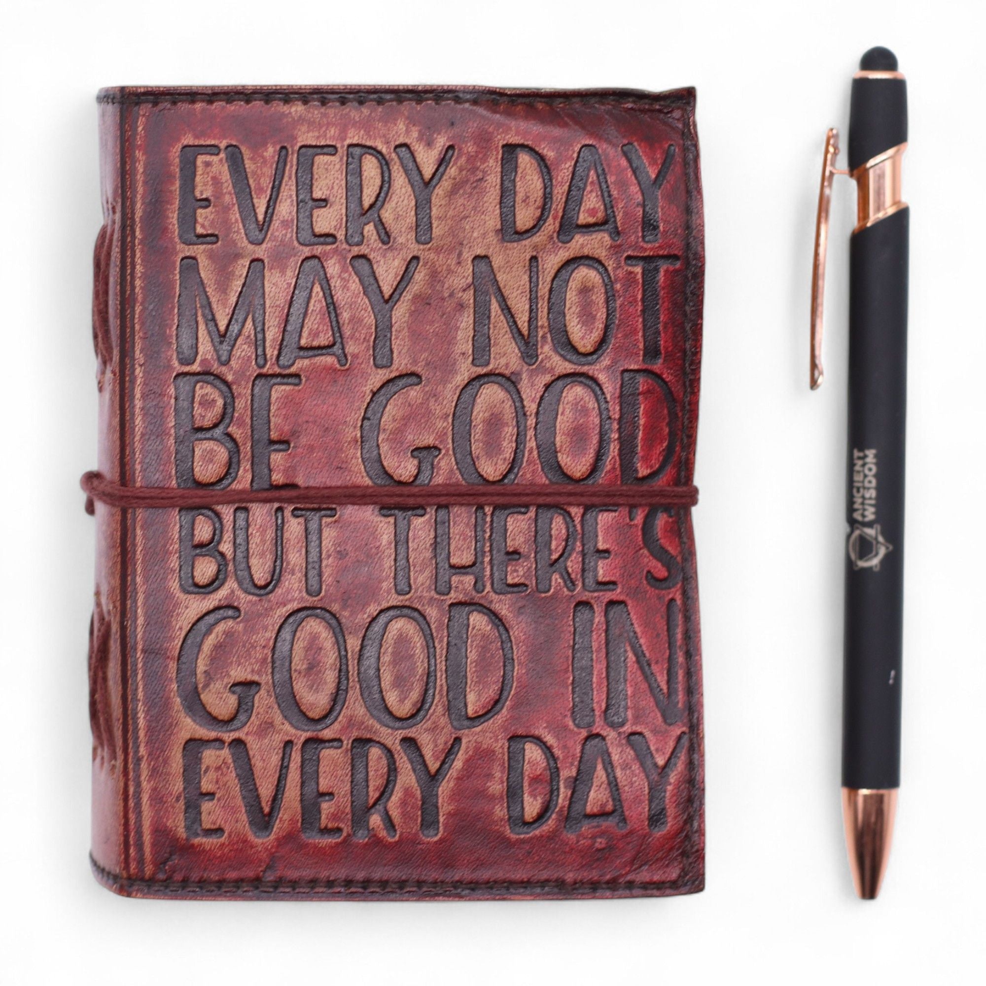 Fat Deckled Edge Leather Journal – Every Day May Not Be Good