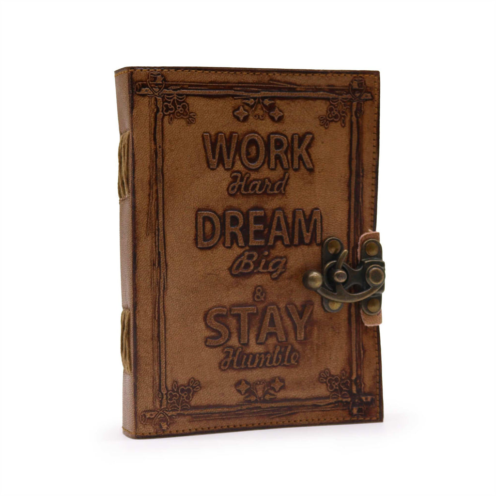 Leather Journal -  Work & Dream Big