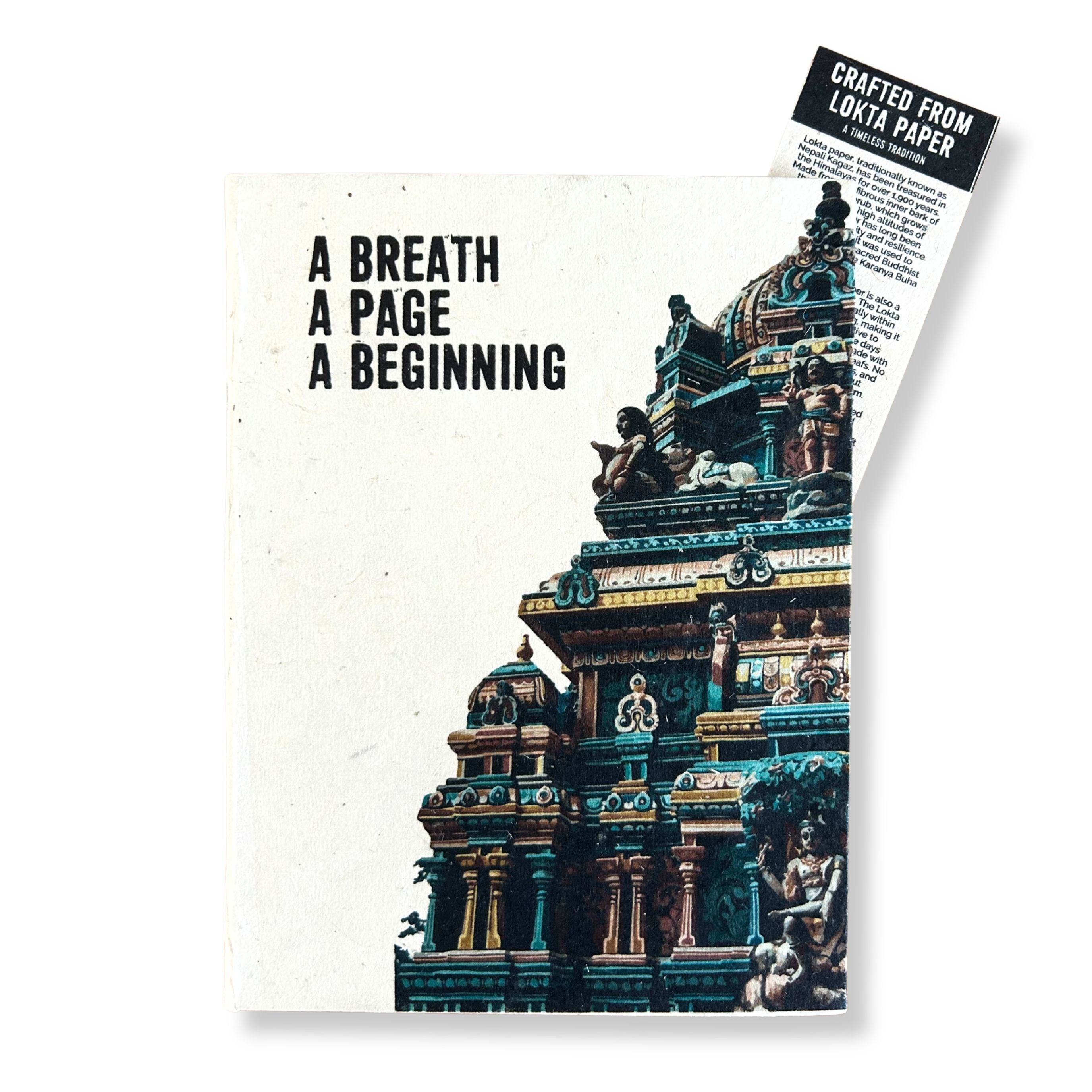 Lrg Lokta Inspiration Journal (21x15cm) - 45 leafs - A Breath - inc bookmark
