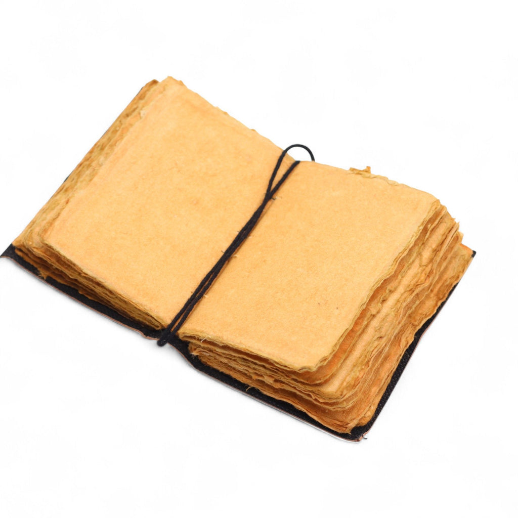 Fat Deckled Edge Leather Journal (5x3.5") - The Stories I Tell Myself