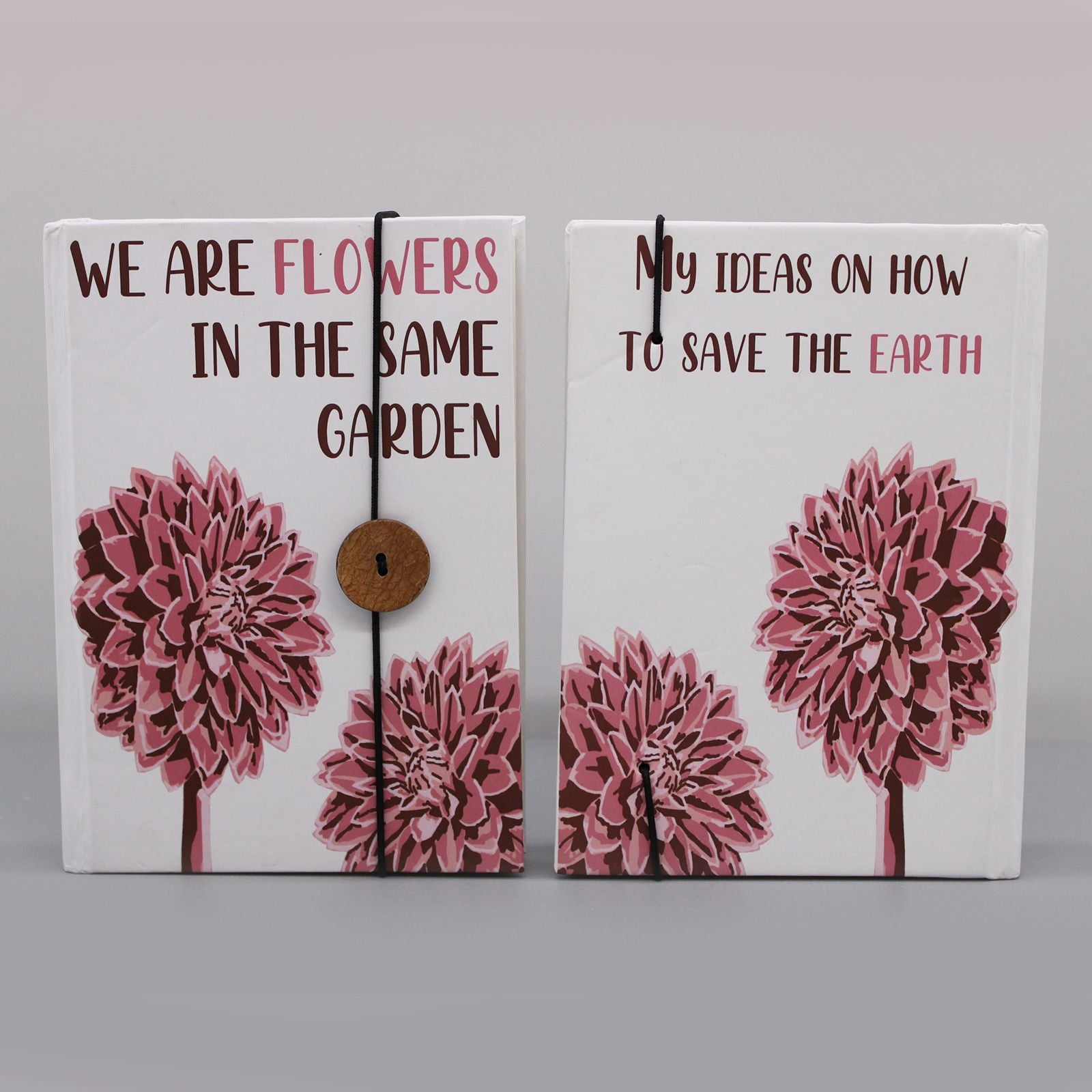 Journal with strap - Flowers in the same garden