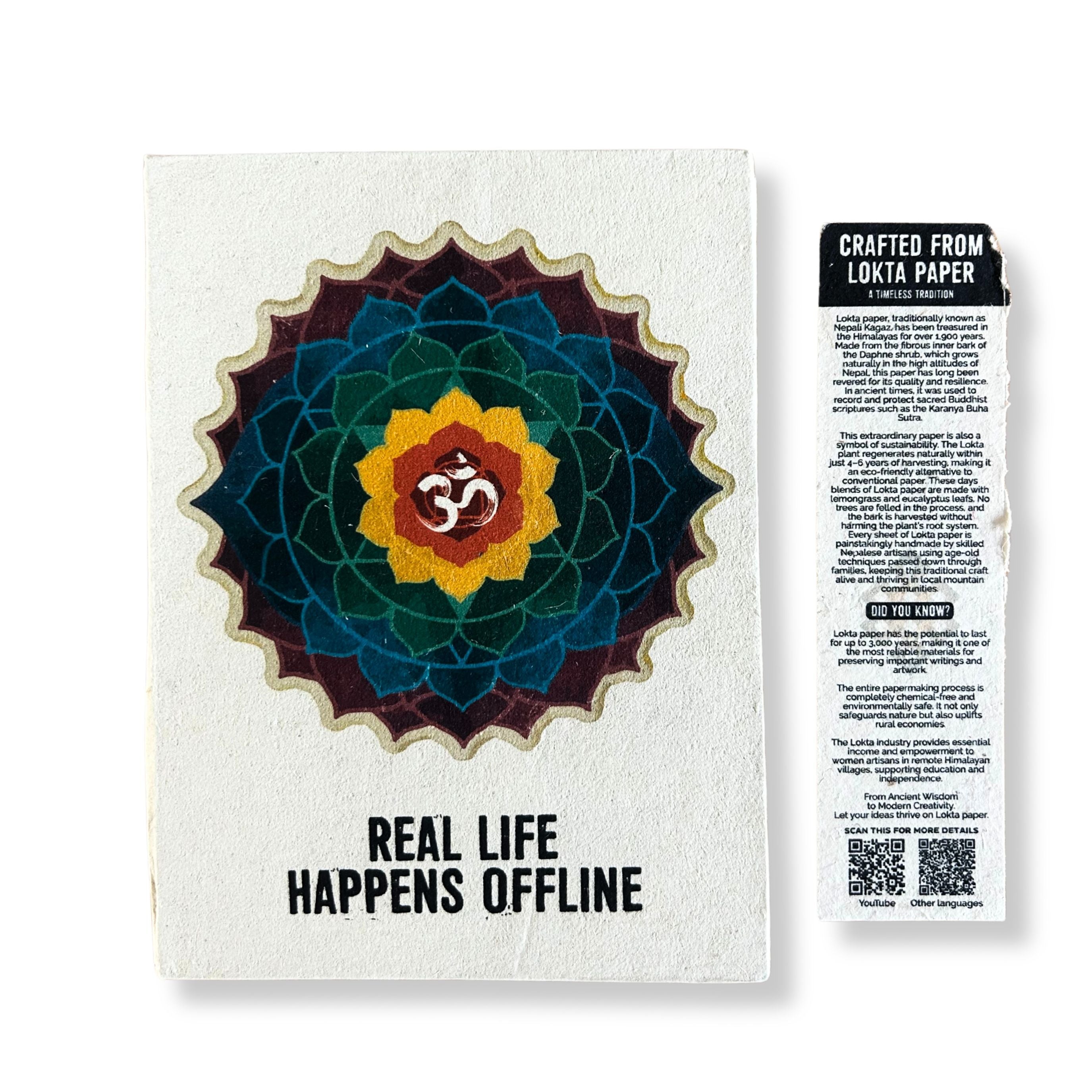Lrg Lokta Inspiration Journal - Real Life - inc bookmark